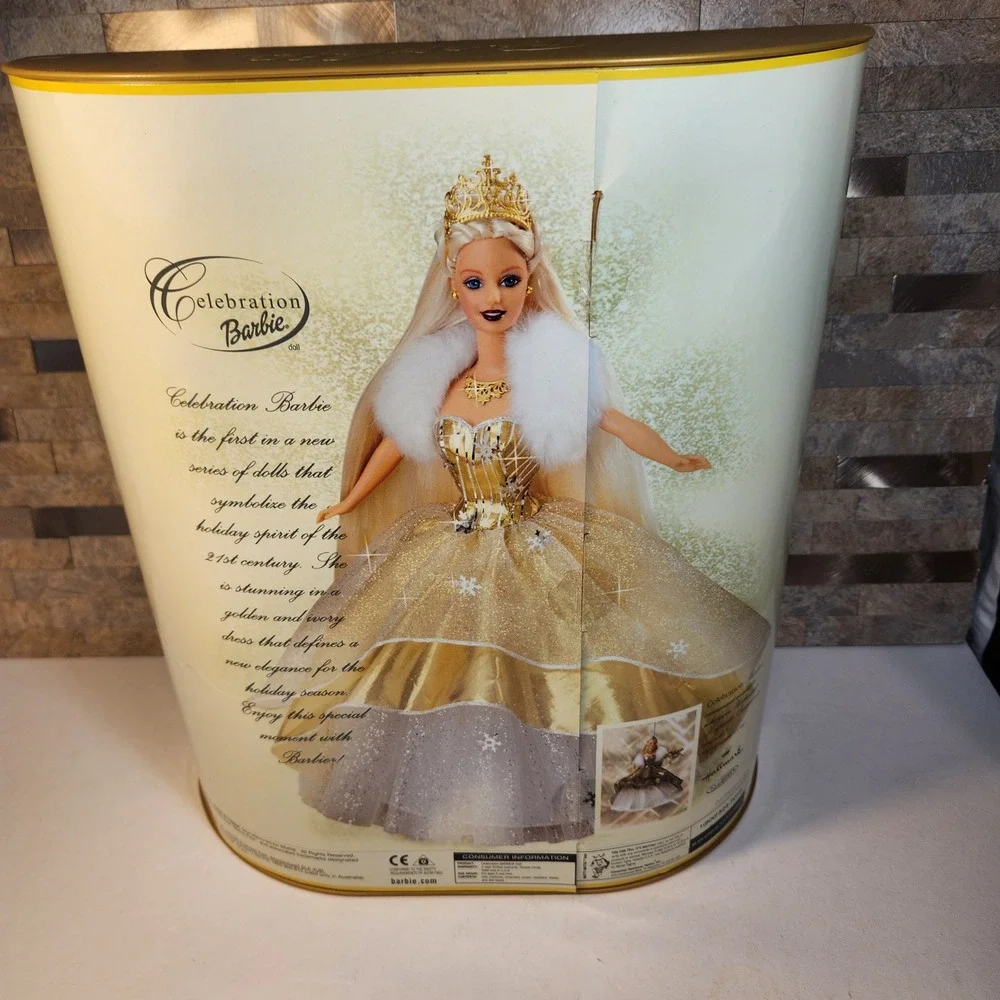 Mattel Celebration Barbie Doll Special 2000 Edition Gold Gown with Ornament
